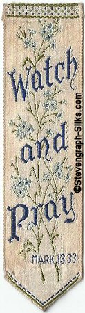 woven bookmark with words