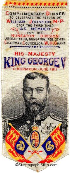 Bookmark with words and portrait image of King George V