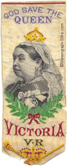 Bookmark with portrait of Queen Victoria, and words