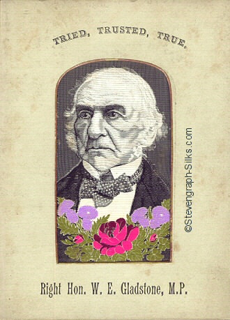 Colour version of The Right Hon. W.E. Gladstone, M.P., in smaller card mount