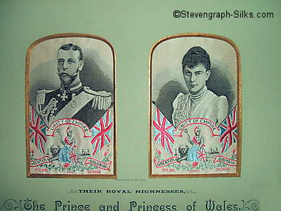 Portraits of The Prince and Princess of Wales - future George V and Mary, in a single card mount