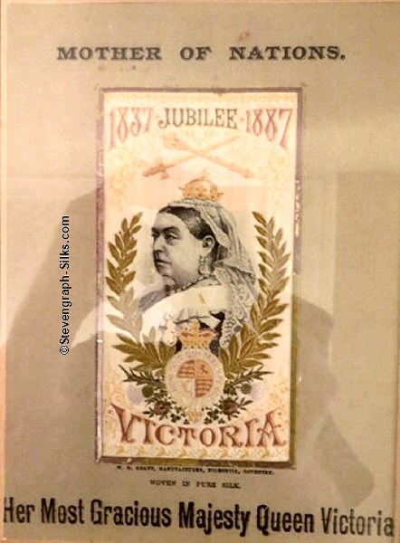 same portrait silk of Queen Victoria, still mounted in origianl card matt