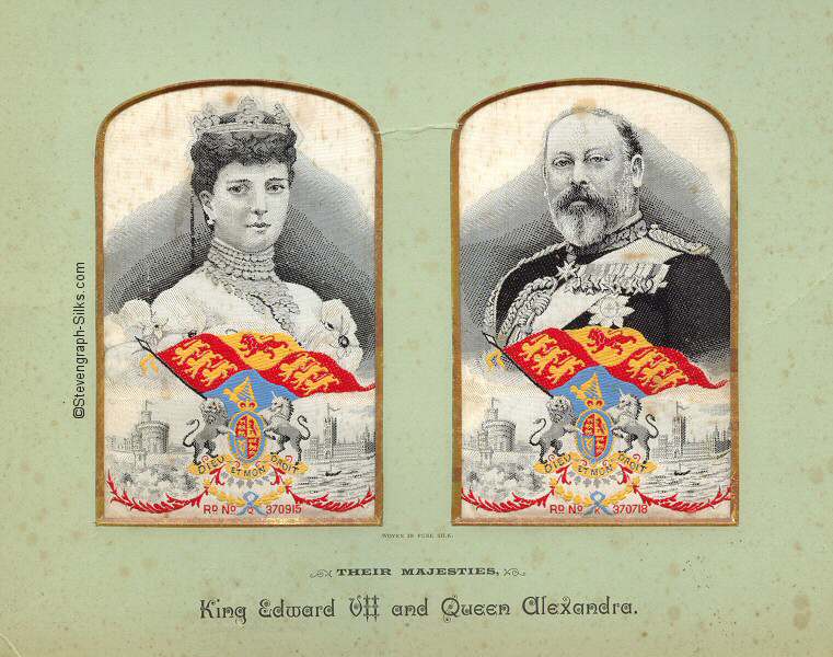 Portraits of Her Majesty Queen Alexandra and His Majesty King Edward VII, on same card mount