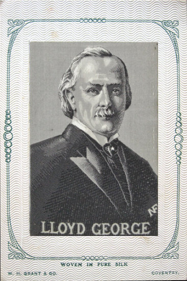 Silk portrait of Lloyd George