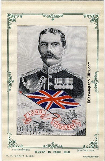 image of Lord Kitchener, in typical Grant printed card frame