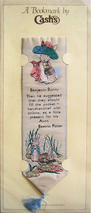 Cash's woven bookmark with title: BENJAMIN BUNNY