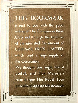 back cover of The Companion Book Club folder