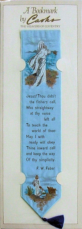 Cash's woven bookmark with words of a verse
