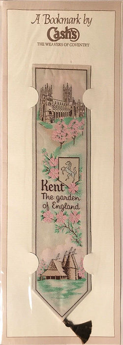 Cash's bookmark with words celebrating the county of KENT