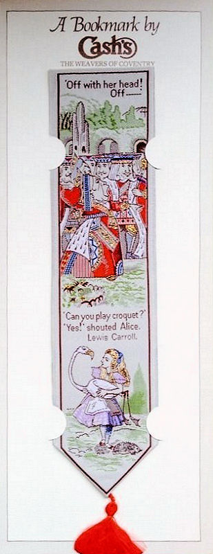 Cash's woven bookmark with woven title words