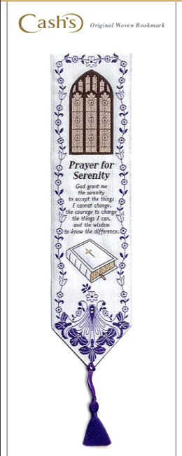 J & J Cash woven bookmark, with words of a prayer