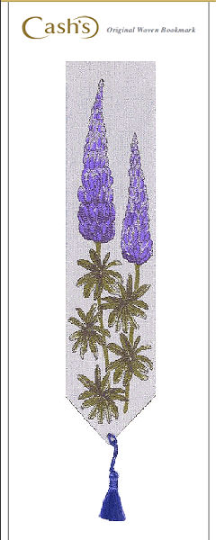 J & J Cash woven bookmark, with no words, but titled: LUPIN