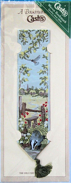 J & J Cash woven bookmark, with no words, but titled: COUNTRYSIDE