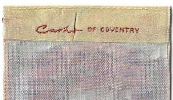 Cash's woven name on reverse top turn-over of this bookmark