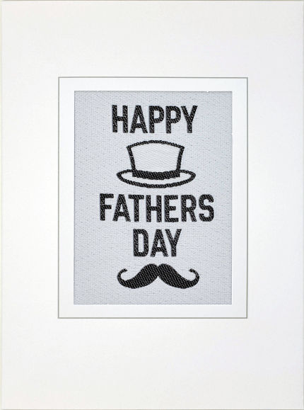 J & J Cash woven greetings card, with words, Happy Fathers Day