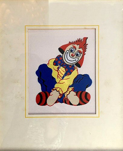 J & J Cash's greetings card with no words, just image of a Clown doll