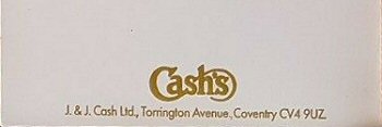 printed Cash's name on reverse of this card
