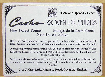 later back label of this woven Cash's picture