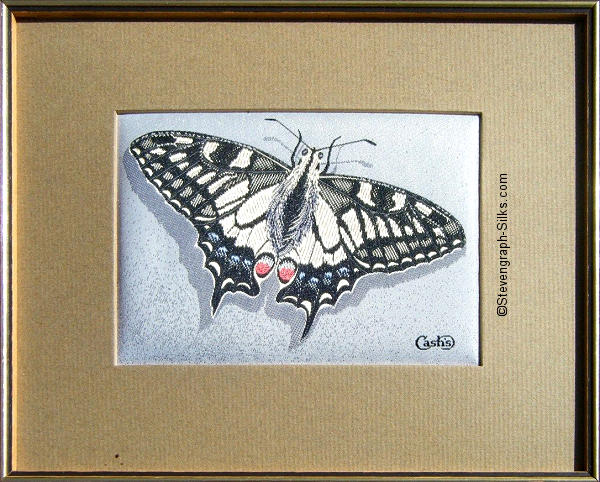 J & J Cash woven picture with no words, but image of a Swallowtail butterfly only