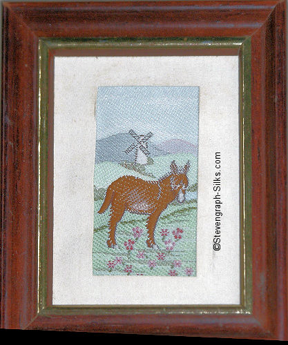 J & J Cash woven picture with image of a Donkey