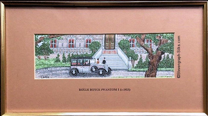 J & J Cash woven picture with title words of Rolls Royce Phantom I (c.1923)