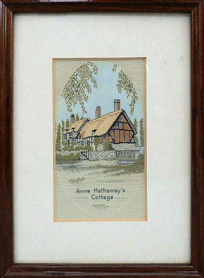 J & J Cash woven picture of Anne Hathaway's Cottage