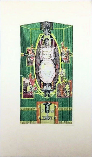 J & J Cash woven picture of the woven tapestry High Alter piece