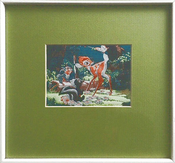 J & J Cash woven picture with scene from the film " BAMBI "