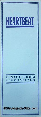 front cover of stiff card folder with bookmark in the inside