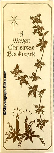 front cover of stiff card folder with bookmark in the inside