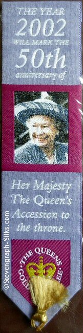 bookmark with words and portrait picture of Queen Elizabeth II