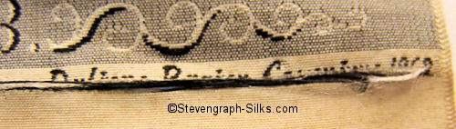 woven credit to Dalton & Barton on the front of this bookmark