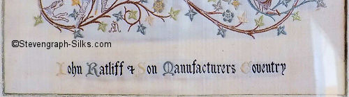 close up of Ratliff woven name