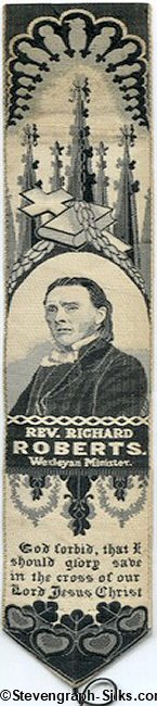 bookmark with portrait of Rev. Roberts