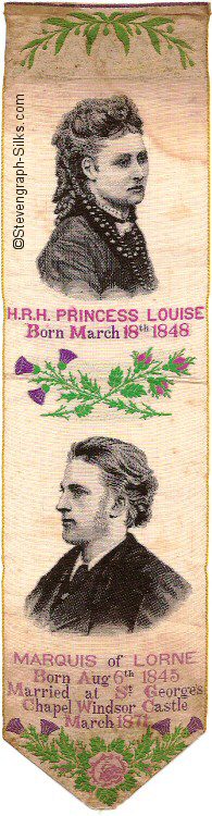 Image of Princess Louise and the Marquis of Lorne, with important dates