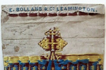 weavers name woven on reverse top turnover of this bookmark