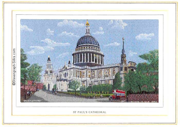 Brocklehurst Whiston silk picture of St. Paul's Cathedral, London