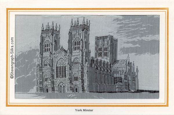Black and white silk image of York Minster
