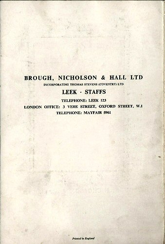view of the back of the folder, with printed BN&H name