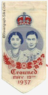 Short bookmark with portrait of King George VI and Queen Elizabeth