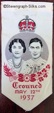 Same bookmark with black silk for crown and portraits