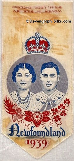 Short bookmark with portrait of George VI and Queen Elizabeth