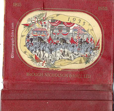 Back of writing case, with image of procession in 1935, presumably the 25th Anniversary of the accession of George V as King of England