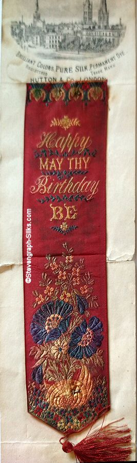 Short bookmark with HUTTON printed name on backing paper