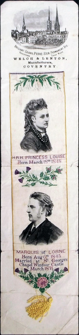 Image of Princess Louise and the Marquis of Lorne, with important dates