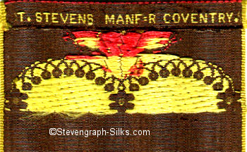 Stevens logo on the top turn-over of this bookmark