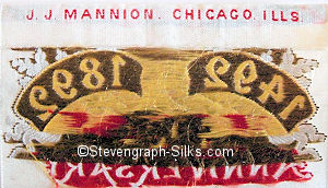 J J Mannion credit woven on reverse of this bookmark