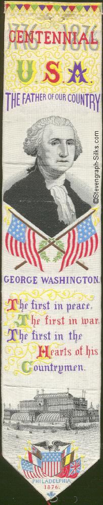 bookmark with image of George Washington 'The Father of our Country'.