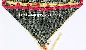woven credit on top turn over of this bookmark