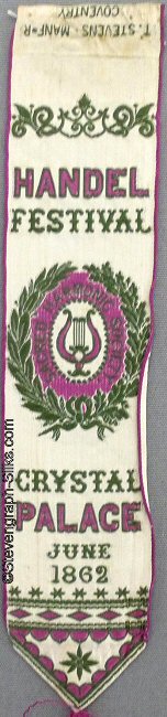 Bookmark with words and image of wreath surrounding words and harp